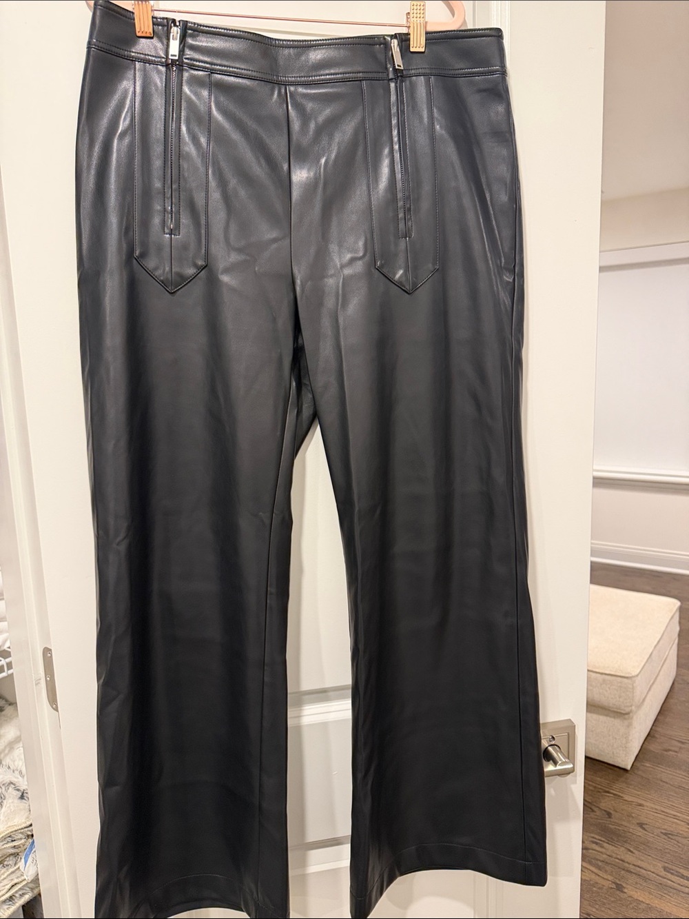 women’s Black Faux Leather pants